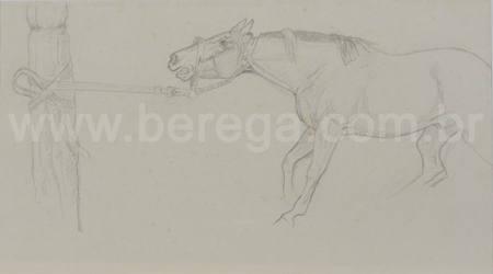 Esboço em grafite para Cavalos Delgados - não datado